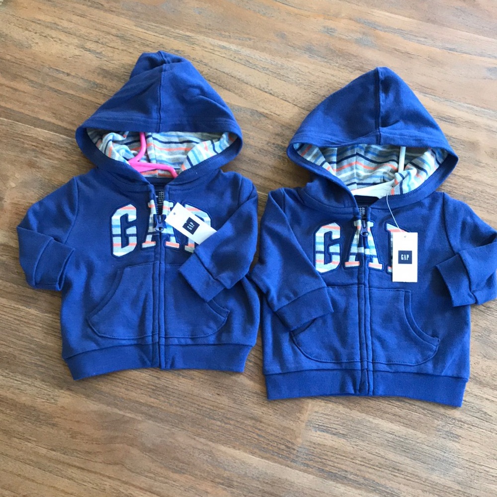 Baby GAP Twin hoodies NWT